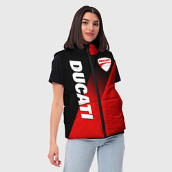 Женский жилет DUCATI RED DEVIL MOTOCYCLE, цвет: 3D-светло-серый — фото 2