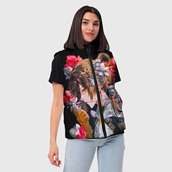 Женский жилет Чжун Ли в цветах Genshin impact, цвет: 3D-светло-серый — фото 2