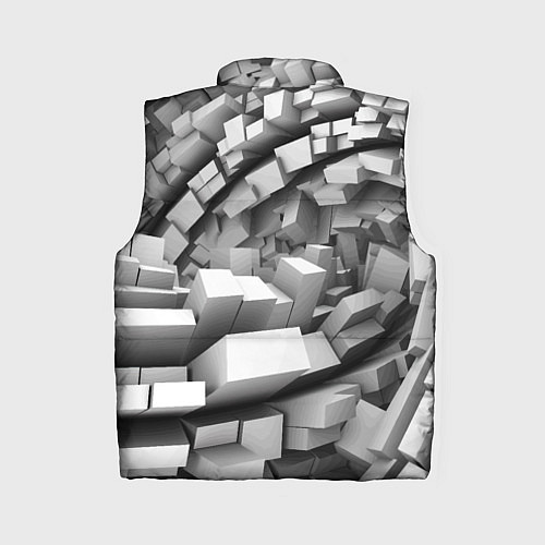 Женский жилет Геометрическая объёмная абстракция / 3D-Черный – фото 2