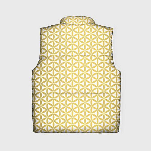 Женский жилет Цветок Жизни золото / 3D-Черный – фото 2