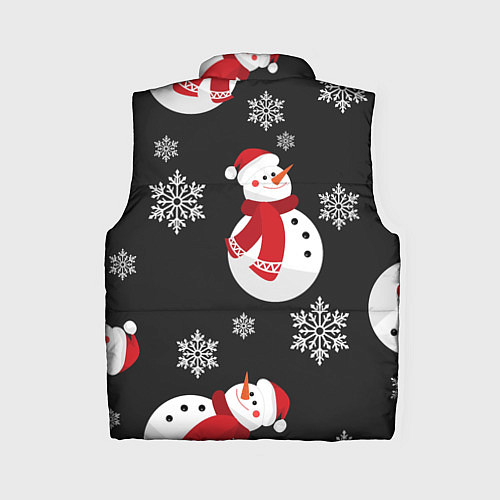 Женский жилет Снеговик! / 3D-Черный – фото 2