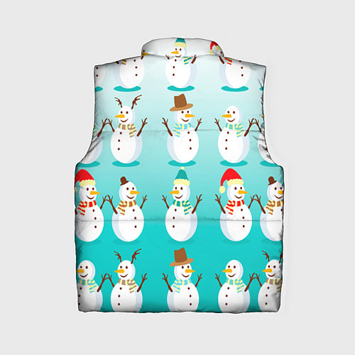 Женский жилет Веселые снеговички узор / 3D-Красный – фото 2