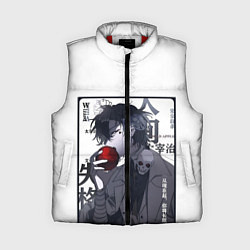 Женский жилет Dazai Дадзай Осаму ест яблоко, цвет: 3D-красный