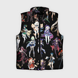 Женский жилет GENSHIN IMPACT ПЕРСОНАЖИ ИГРЫ HEROES, цвет: 3D-черный