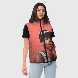 Женский жилет Wiz Khalifa Art, цвет: 3D-светло-серый — фото 2