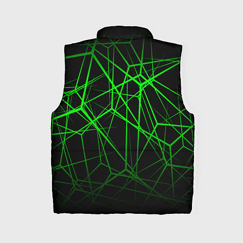 Женский жилет ЯДОВИТЫЕ ЛИНИИ ЗЕЛЕНЫЙ ГЕОМЕТРИЯ / 3D-Красный – фото 2