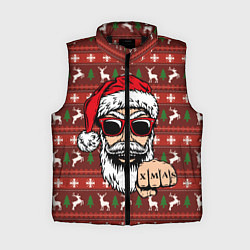 Женский жилет Bad Santa Плохой Санта, цвет: 3D-черный