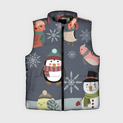 Женский жилет НОВОГОДНИЙ ПАТТЕРН ЖИВОТНЫЕ