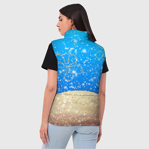 Женский жилет НОВОГОДНИЙ ГУБКА БОБ КВАДРАТНЫЕ ШТАНЫ / 3D-Красный – фото 4