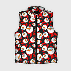 Женский жилет Злые снеговики в цилиндрах