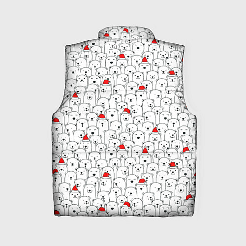 Женский жилет Белые медведи на Рождество / 3D-Красный – фото 2
