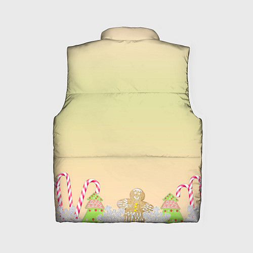 Женский жилет Рождество и Новый год: пряники карамель / 3D-Черный – фото 2