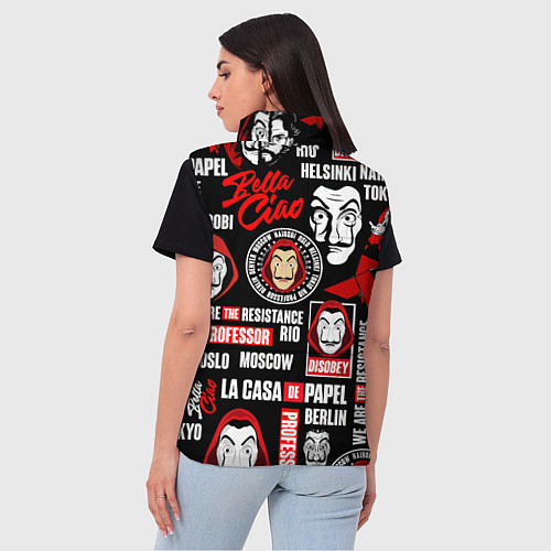 Женский жилет БУМАЖНЫЙ ДОМ ЛОГОБОМБИНГ LA CASA DE PAPEL / 3D-Красный – фото 4