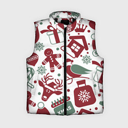 Женский жилет НовоГодный, цвет: 3D-черный
