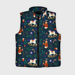 Женский жилет Рождественский узор Щелкунчик