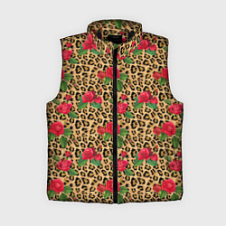 Женский жилет Шкура Леопарда в Цветах