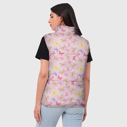 Женский жилет Бабочки Butterflies / 3D-Красный – фото 4
