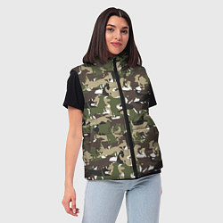 Женский жилет Камуфляж из Собак Camouflage, цвет: 3D-светло-серый — фото 2
