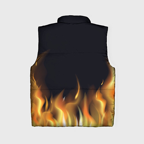 Женский жилет Тигр В Пламени / 3D-Черный – фото 2