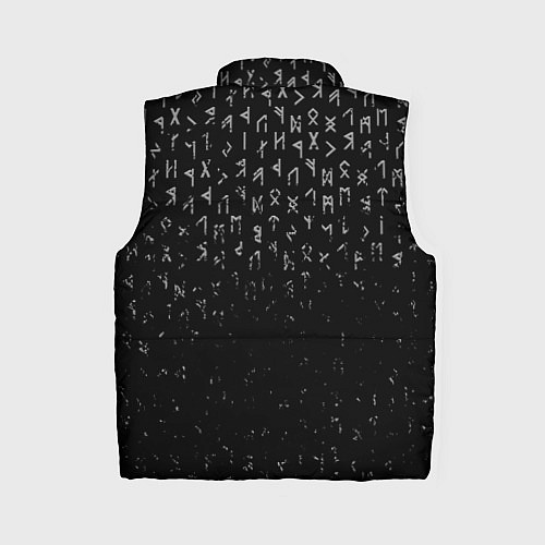Женский жилет МЕТАЛЛИЧЕСКИЕ РУНЫ, БРЫЗГИ КРАСОК / 3D-Красный – фото 2
