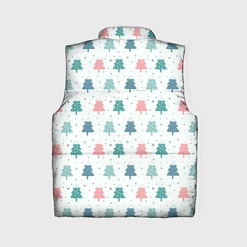 Женский жилет Цветные ели / 3D-Черный – фото 2