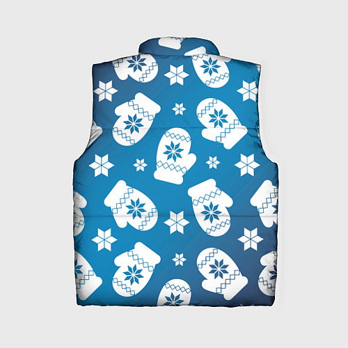 Женский жилет Новогодние варежки паттерн / 3D-Светло-серый – фото 2