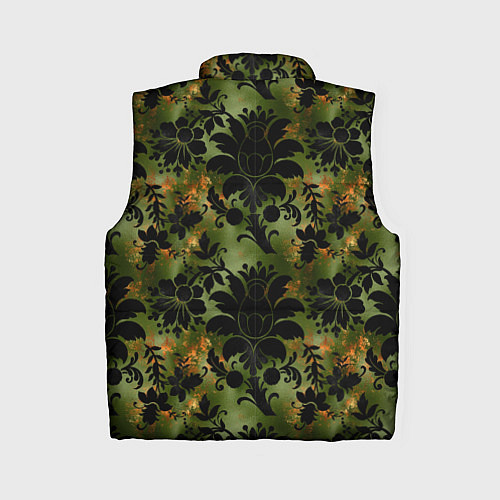 Женский жилет Темные тропические листья / 3D-Красный – фото 2