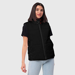 Женский жилет СЛАВЯНСКАЯ СИМВОЛИКА, МЕТАЛЛИЧЕСКИЕ РУНЫ, цвет: 3D-черный — фото 2