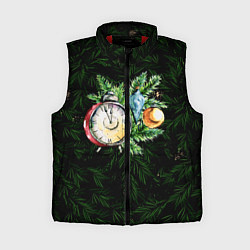 Женский жилет Пока Часы 12 бьют Новогодний Паттерн