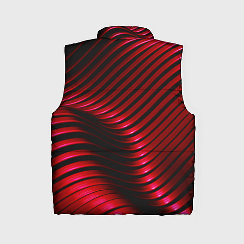 Женский жилет Волны красного металла / 3D-Черный – фото 2
