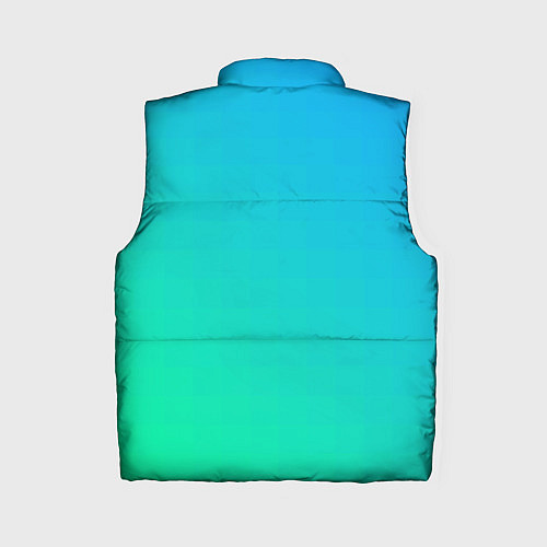 Женский жилет Бирюзовый градиент В небольшую клеточку / 3D-Черный – фото 2