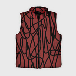 Женский жилет Кот пробежал, цвет: 3D-красный