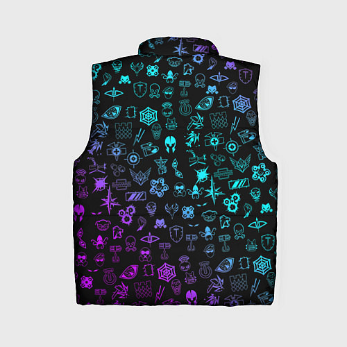 Женский жилет RAINBOW SIX SIEGE NEON PATTERN SYMBOL / 3D-Светло-серый – фото 2