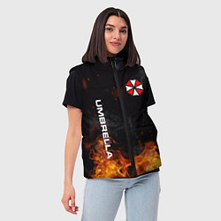 Женский жилет Umbrella Corporation Огонь, цвет: 3D-черный — фото 2