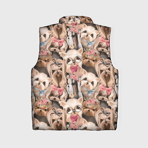 Женский жилет Паттерн йорки / 3D-Светло-серый – фото 2