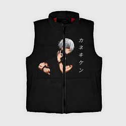 Женский жилет Токийский Гуль снимает маску Иероглифы, цвет: 3D-красный