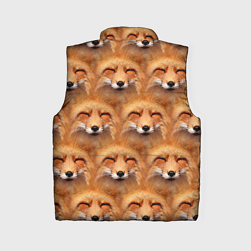 Женский жилет Мордочки хитрой лисы паттерн / 3D-Черный – фото 2