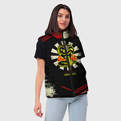 Женский жилет Кобра Кай Сериал Нетфликс Гранж, цвет: 3D-черный — фото 2