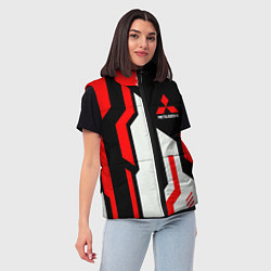 Женский жилет Mitsubishi Митсубиши Auto, цвет: 3D-красный — фото 2