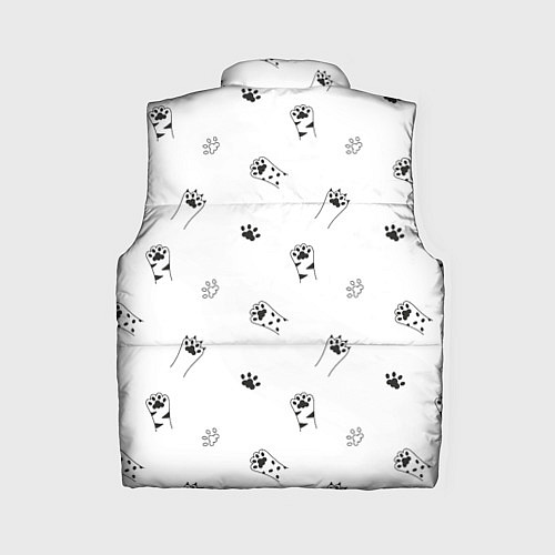 Женский жилет Паттерн - кошачьи лапки 3D / 3D-Красный – фото 2