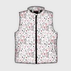 Женский жилет Valentines Pattern, цвет: 3D-черный