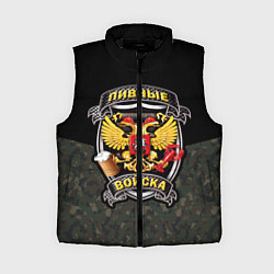 Женский жилет Пивные Войска камуфляж, цвет: 3D-черный