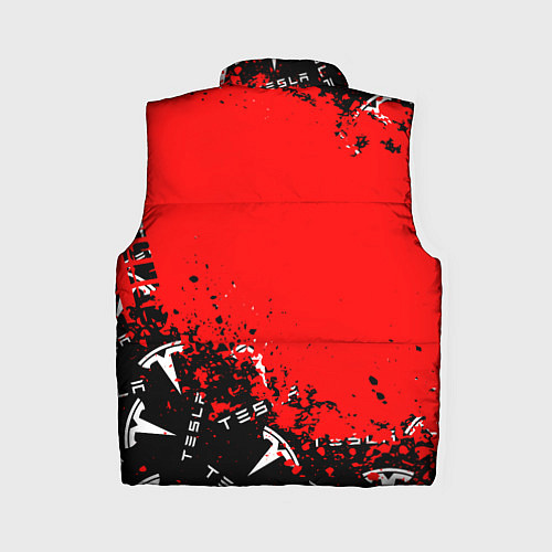 Женский жилет Tesla следы от шин / 3D-Красный – фото 2