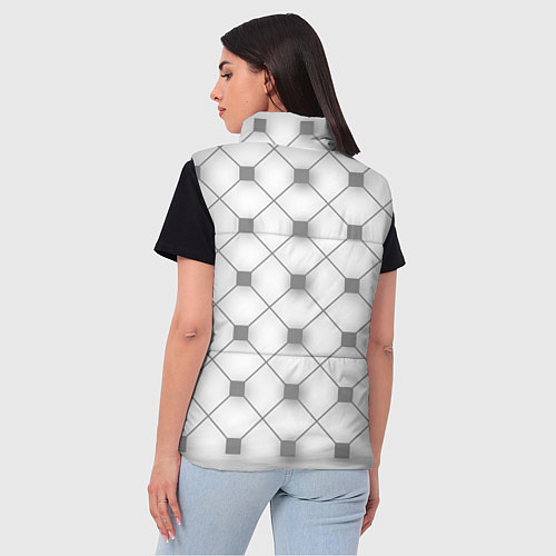 Женский жилет Геометрия квадрат / 3D-Красный – фото 4