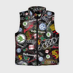Женский жилет Volkswagen Group AUDI VW SEAT PORSCHE SKODA, цвет: 3D-черный
