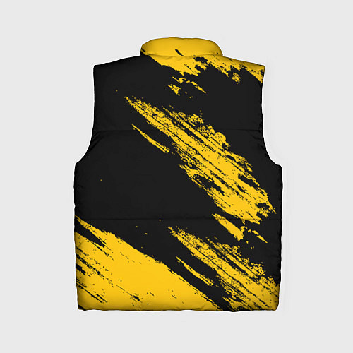 Женский жилет BLACK AND YELLOW GRUNGE ГРАНЖ / 3D-Светло-серый – фото 2