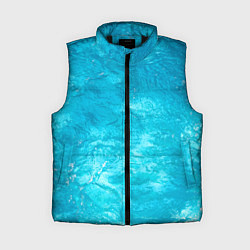 Женский жилет Голубой океан Голубая вода, цвет: 3D-черный