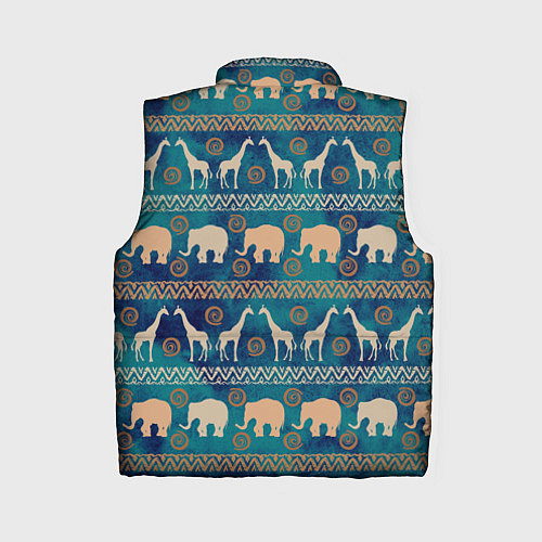 Женский жилет Жирафы и слоны / 3D-Светло-серый – фото 2