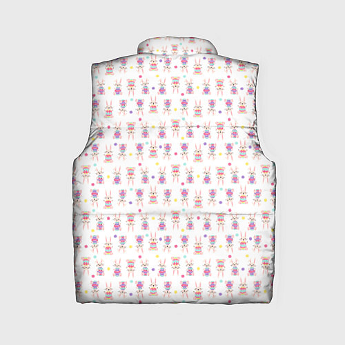 Женский жилет Веселые кролики с пасхальными яйцами / 3D-Светло-серый – фото 2