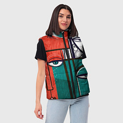 Женский жилет Глаза - арт, цвет: 3D-черный — фото 2